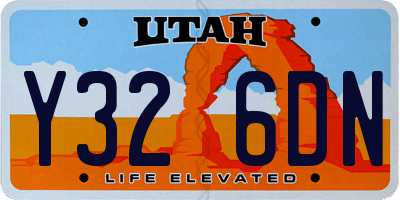 UT license plate Y326DN