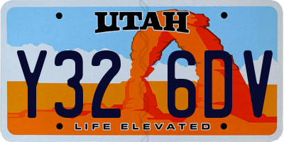 UT license plate Y326DV