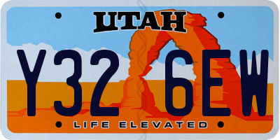 UT license plate Y326EW