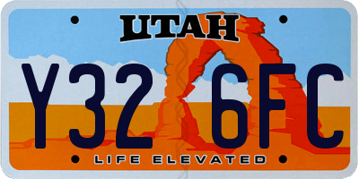 UT license plate Y326FC