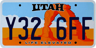 UT license plate Y326FF
