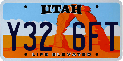UT license plate Y326FT