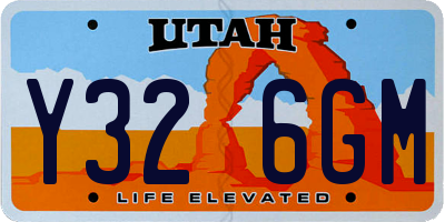 UT license plate Y326GM