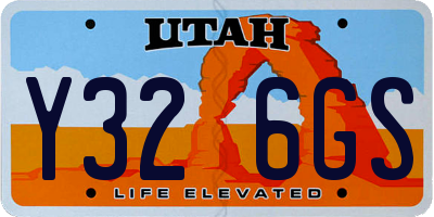 UT license plate Y326GS