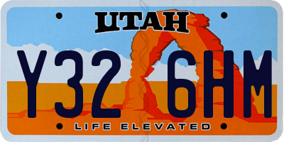 UT license plate Y326HM