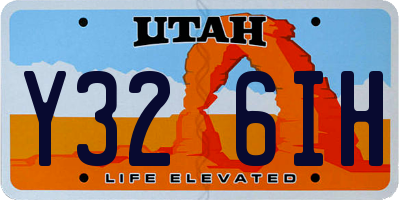 UT license plate Y326IH