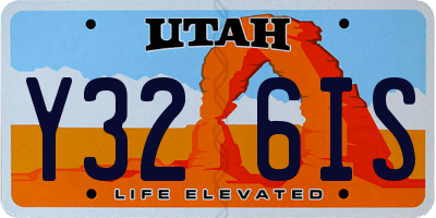 UT license plate Y326IS
