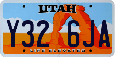 UT license plate Y326JA