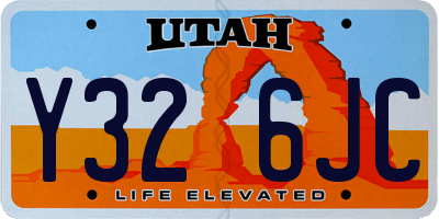 UT license plate Y326JC