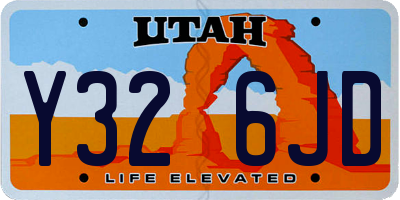 UT license plate Y326JD