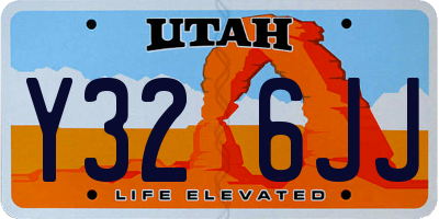 UT license plate Y326JJ