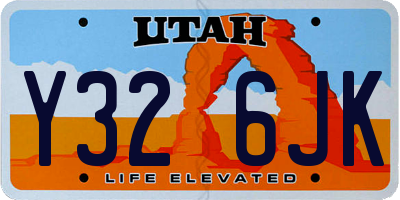UT license plate Y326JK