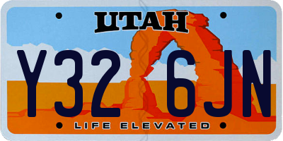 UT license plate Y326JN