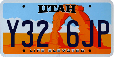 UT license plate Y326JP