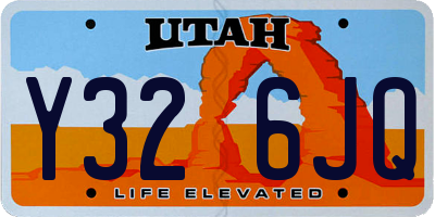 UT license plate Y326JQ