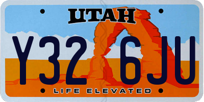 UT license plate Y326JU