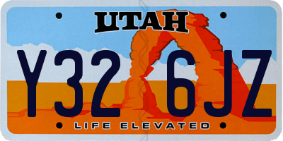 UT license plate Y326JZ