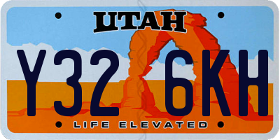 UT license plate Y326KH