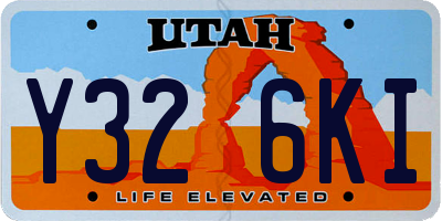 UT license plate Y326KI