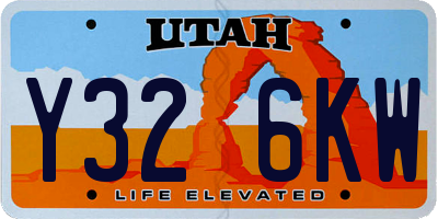 UT license plate Y326KW