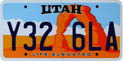 UT license plate Y326LA