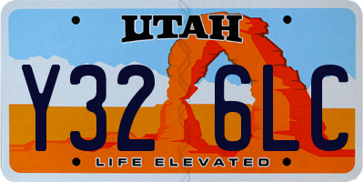 UT license plate Y326LC