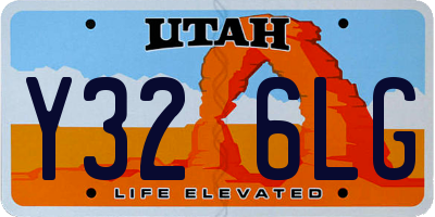 UT license plate Y326LG