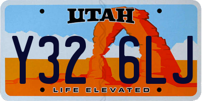 UT license plate Y326LJ