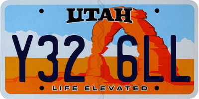 UT license plate Y326LL