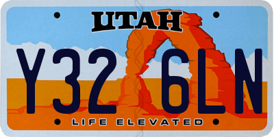 UT license plate Y326LN