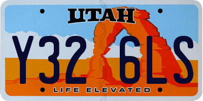 UT license plate Y326LS