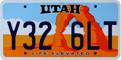 UT license plate Y326LT