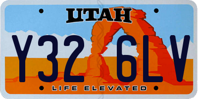 UT license plate Y326LV
