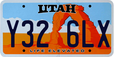 UT license plate Y326LX