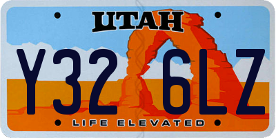 UT license plate Y326LZ