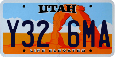 UT license plate Y326MA