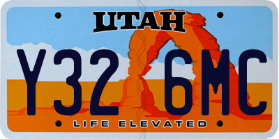 UT license plate Y326MC