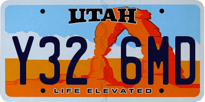 UT license plate Y326MD