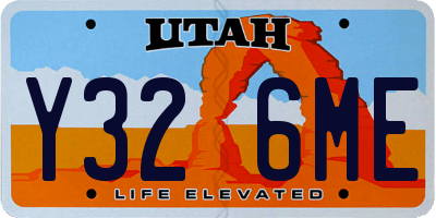 UT license plate Y326ME