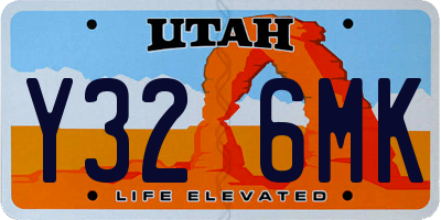 UT license plate Y326MK