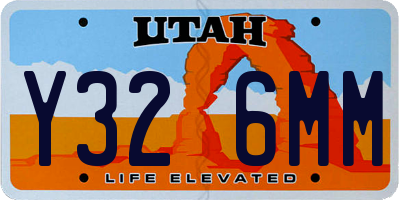 UT license plate Y326MM
