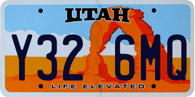 UT license plate Y326MQ