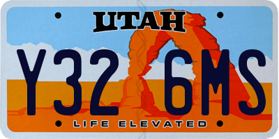 UT license plate Y326MS