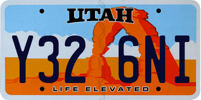 UT license plate Y326NI