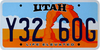 UT license plate Y326OG