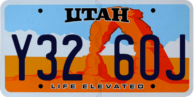 UT license plate Y326OJ