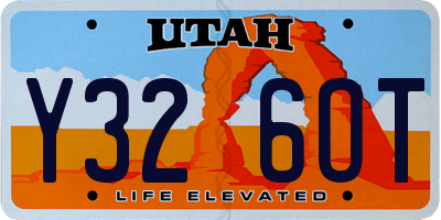 UT license plate Y326OT