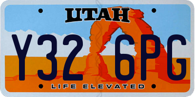 UT license plate Y326PG