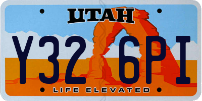 UT license plate Y326PI
