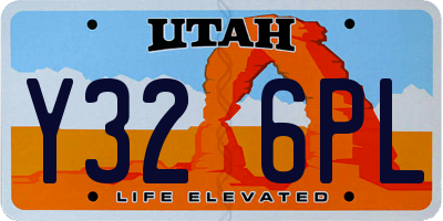 UT license plate Y326PL
